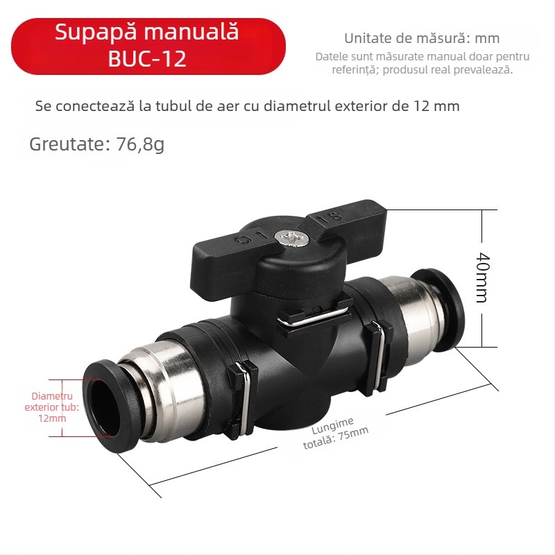 BUC-4 681012 Valvă pneumatică cu cuplare rapidă HVFF, supapă manuală