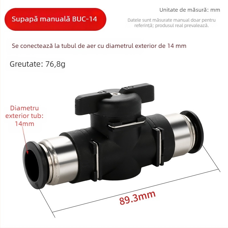 BUC-4 681012 Valvă pneumatică cu cuplare rapidă HVFF, supapă manuală