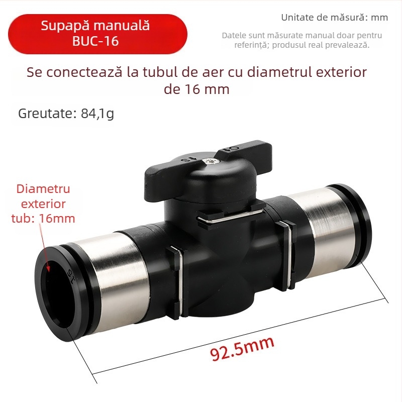 BUC-4 681012 Valvă pneumatică cu cuplare rapidă HVFF, supapă manuală