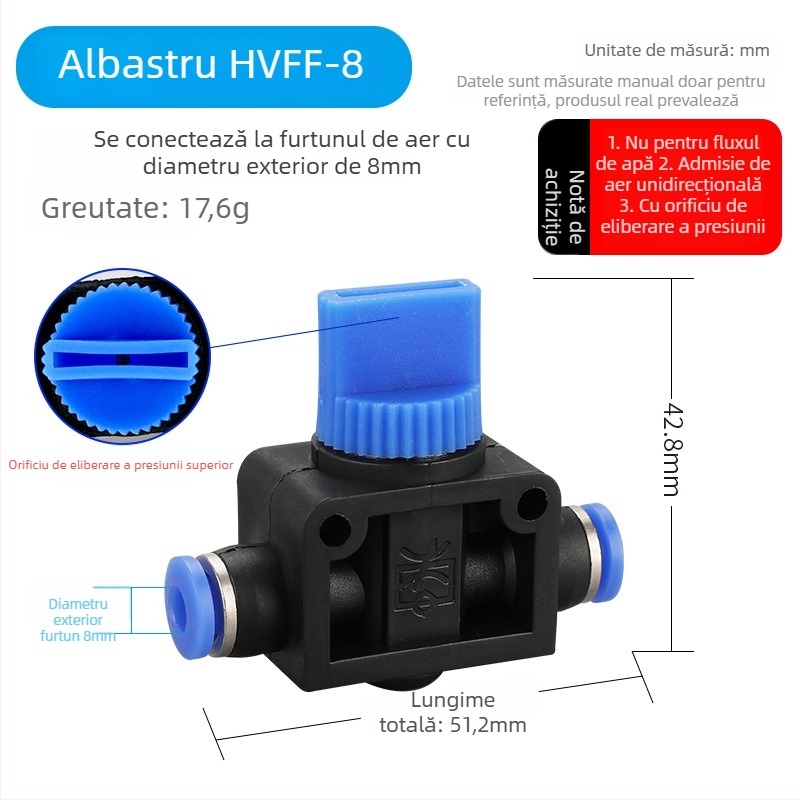 BUC-4 681012 Valvă pneumatică cu cuplare rapidă HVFF, supapă manuală