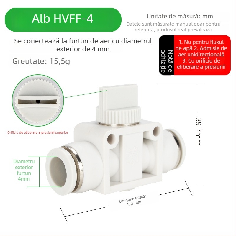 BUC-4 681012 Valvă pneumatică cu cuplare rapidă HVFF, supapă manuală