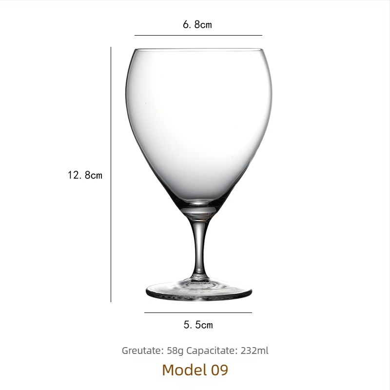 Accesorii din sticlă cristală pentru bar: pahar martini, pahar de cocktail, pahar de șampanie, bol pentru înghețată, pahar pentru lichior