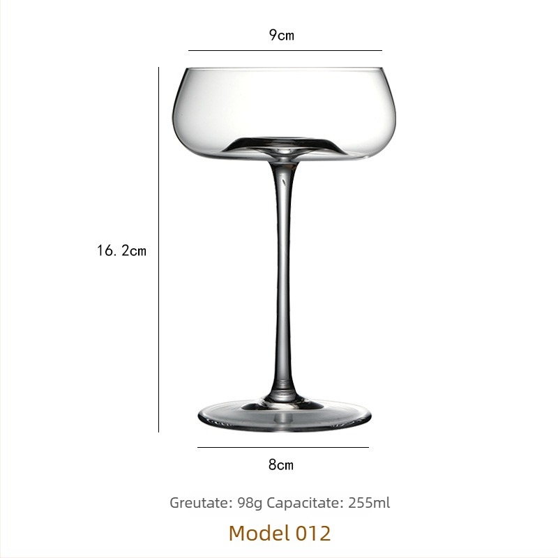 Accesorii din sticlă cristală pentru bar: pahar martini, pahar de cocktail, pahar de șampanie, bol pentru înghețată, pahar pentru lichior