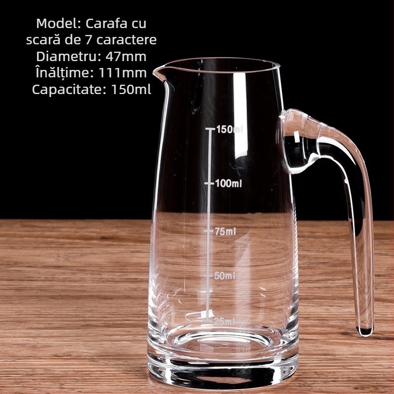 Pahar de brandy în stil european din cristal, picior scurt, pentru vin și băuturi spirtoase, dimensiune mică, design îngroșat