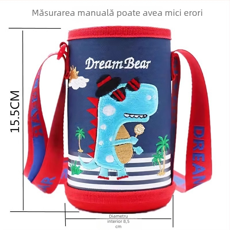 Husă universală de protecție pentru termos și sticlă de apă pentru copii, cu curea și mâner de transport