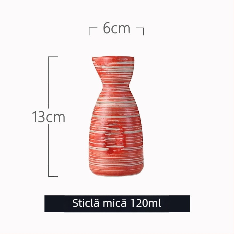 Set ceramic de vin în stil japonez cu sticlă și pahare, încălzitor de vin pentru restaurant și uz casnic
