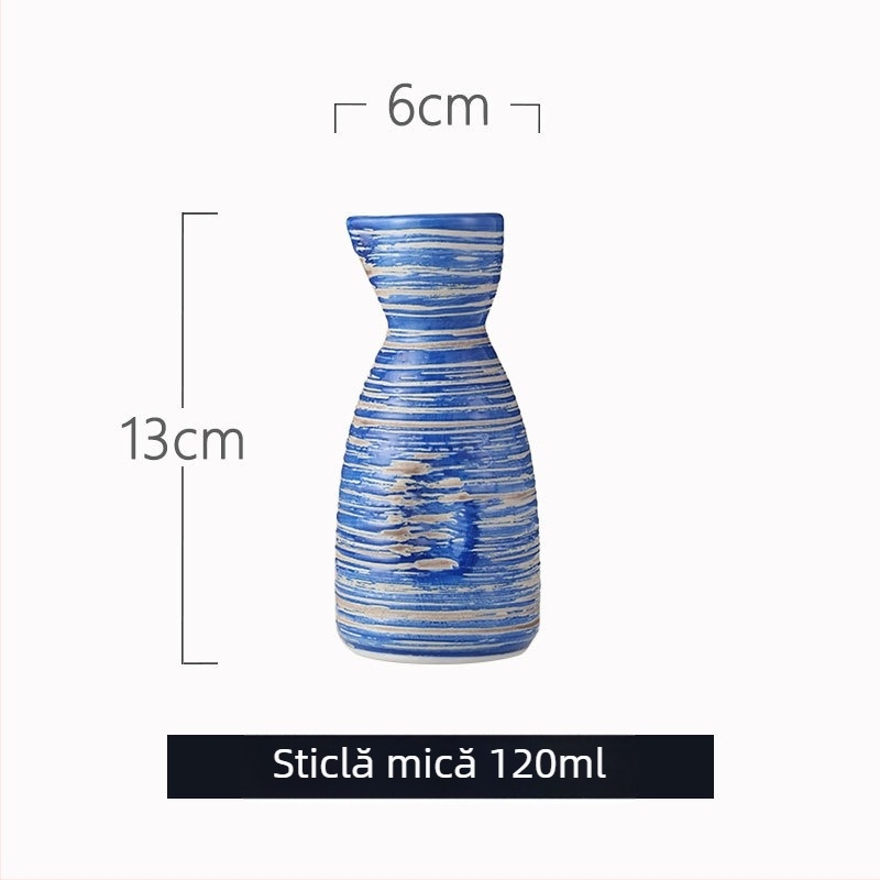 Set ceramic de vin în stil japonez cu sticlă și pahare, încălzitor de vin pentru restaurant și uz casnic