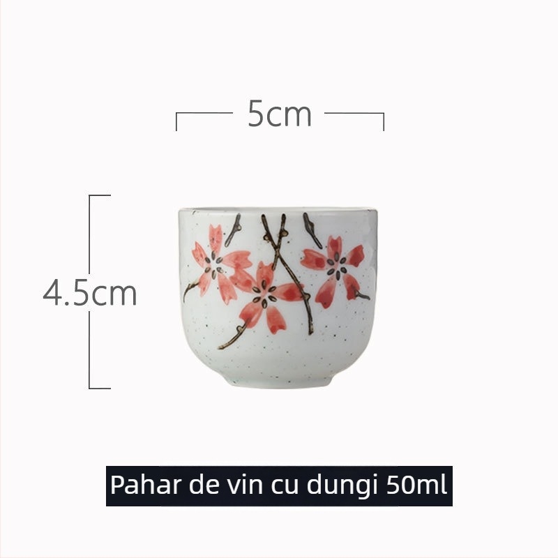 Set ceramic de vin în stil japonez cu sticlă și pahare, încălzitor de vin pentru restaurant și uz casnic