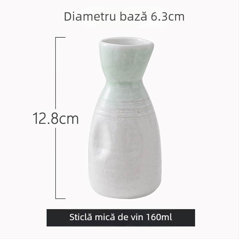 Set ceramic de vin în stil japonez cu sticlă și pahare, încălzitor de vin pentru restaurant și uz casnic