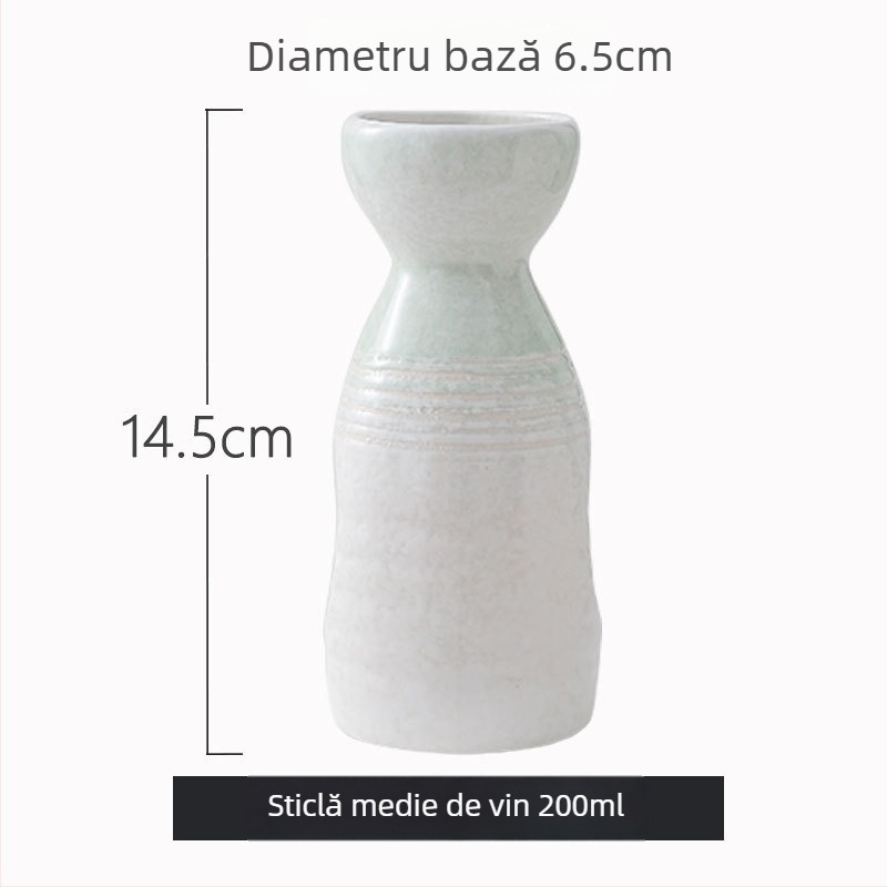 Set ceramic de vin în stil japonez cu sticlă și pahare, încălzitor de vin pentru restaurant și uz casnic