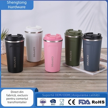 Cană de cafea din oțel inoxidabil 304, izolație în vid, portabilă, imprimare logo