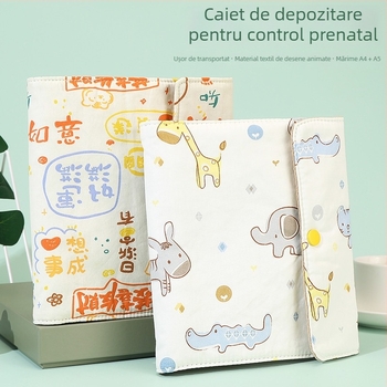 Album din material textil pentru sarcină, cu design rulabil, pentru rapoarte de ecografii și examene