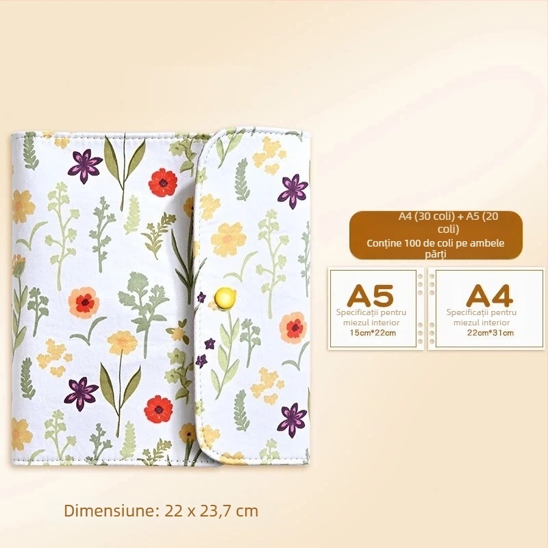 Album din material textil pentru sarcină, cu design rulabil, pentru rapoarte de ecografii și examene