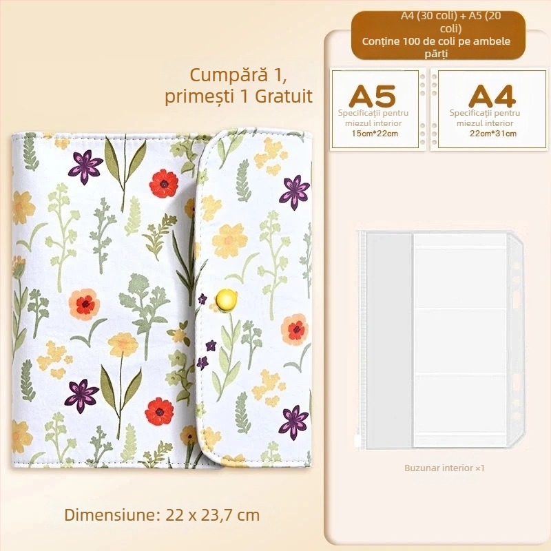 Album din material textil pentru sarcină, cu design rulabil, pentru rapoarte de ecografii și examene