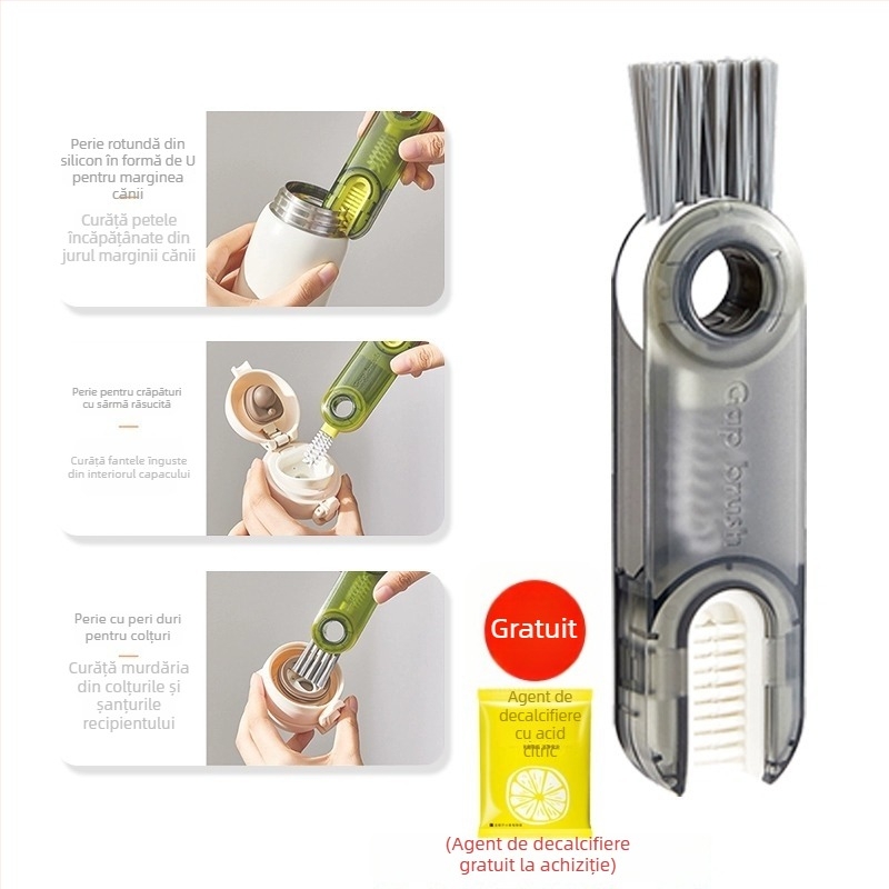Capac termos universal cu dop din silicon anti scurgeri – accesorii pentru capac și pai