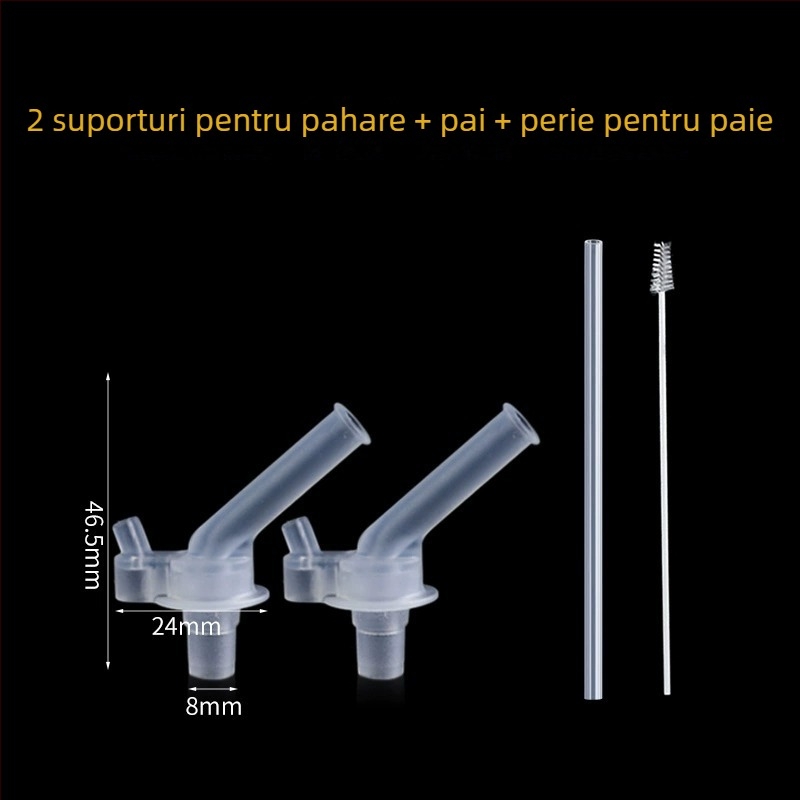 Capac termos universal cu dop din silicon anti scurgeri – accesorii pentru capac și pai