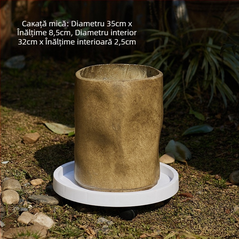 Ghiveci retro pentru plante - vază de podea mare pentru Monstera deliciosa și Pasărea paradisului