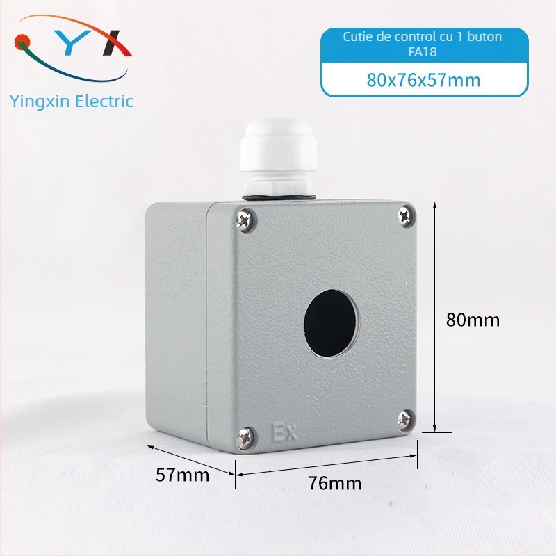 Cutie de control Yingxin pentru întrerupător, oprire de urgență, plastic impermeabil, alimentare industrială, atingere ușoară, configurații de găuri 1–6