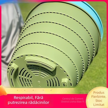 Ghiveci plastic mare, aerisit, cu controlul rădăcinilor, pentru trandafiri și hortensie, cu pereți întăriți, previne putrezirea rădăcinilor, durabil pentru orhidee, pentru uz de birou