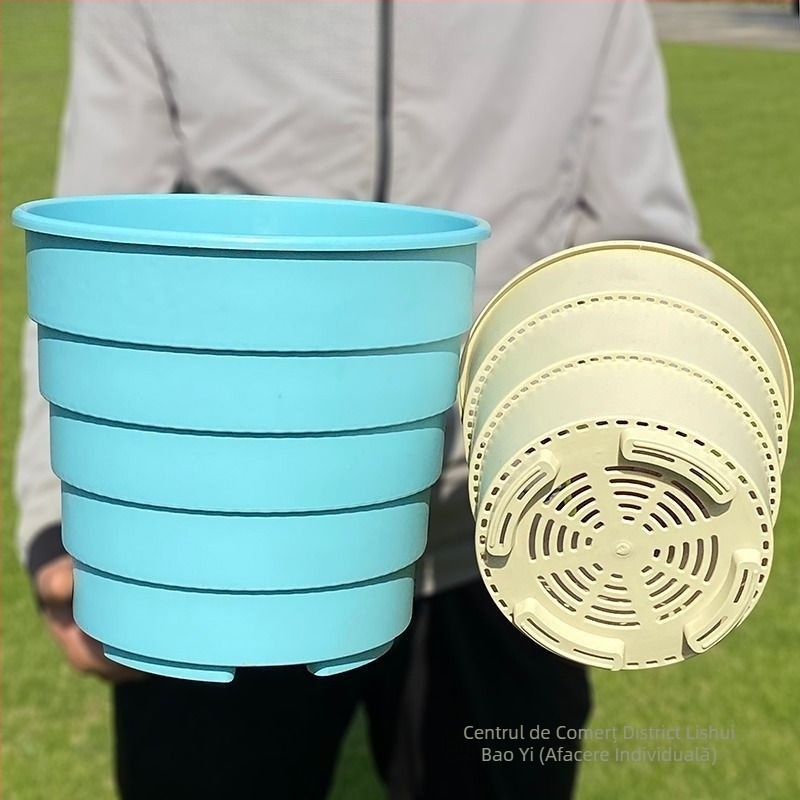 Ghiveci plastic mare, aerisit, cu controlul rădăcinilor, pentru trandafiri și hortensie, cu pereți întăriți, previne putrezirea rădăcinilor, durabil pentru orhidee, pentru uz de birou