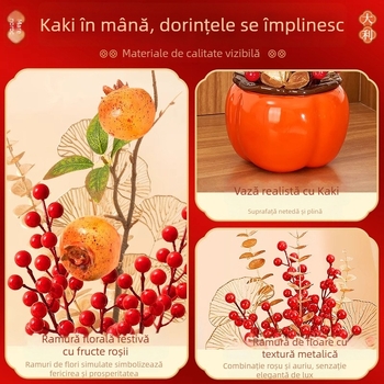 Decorațiune pentru living de Anul Nou: galeata norocului cu ornament de prosperitate