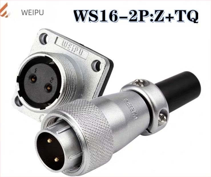 Weipu WS16 conector aeronautic și conector cablu industrial, 2P–10P, izolator PPS