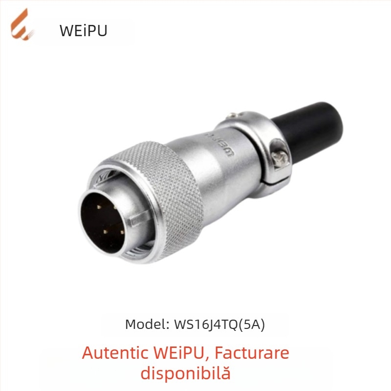Weipu WS16 conector aeronautic și conector cablu industrial, 2P–10P, izolator PPS