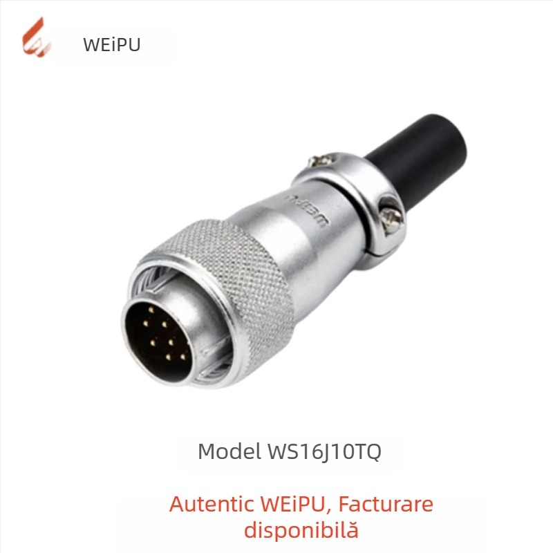 Weipu WS16 conector aeronautic și conector cablu industrial, 2P–10P, izolator PPS