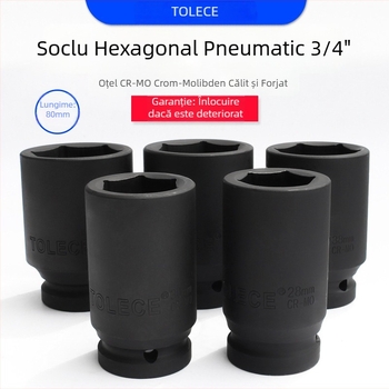Cuplă pneumatică hexagonală prelungită pentru 3/4, cap de soclu pentru impact, adaptor pentru anvelope, unelte metalice
