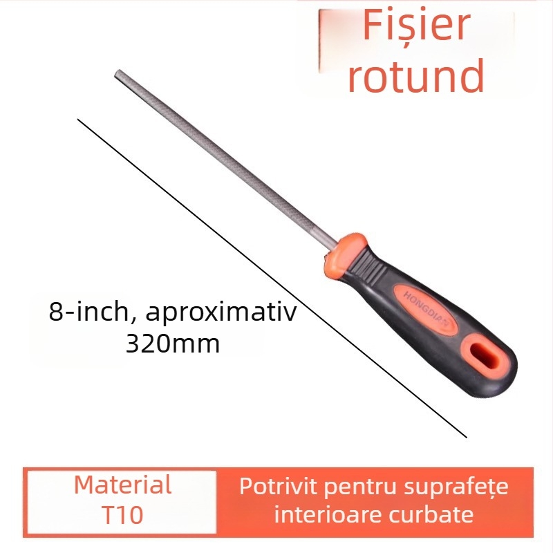 Fișier din oțel T12 pentru lustruirea metalelor, dinți fini, fișier drept, semi-circular și triunghiular pentru modelarea lemnului