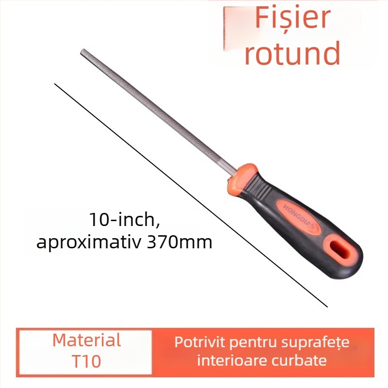 Fișier din oțel T12 pentru lustruirea metalelor, dinți fini, fișier drept, semi-circular și triunghiular pentru modelarea lemnului