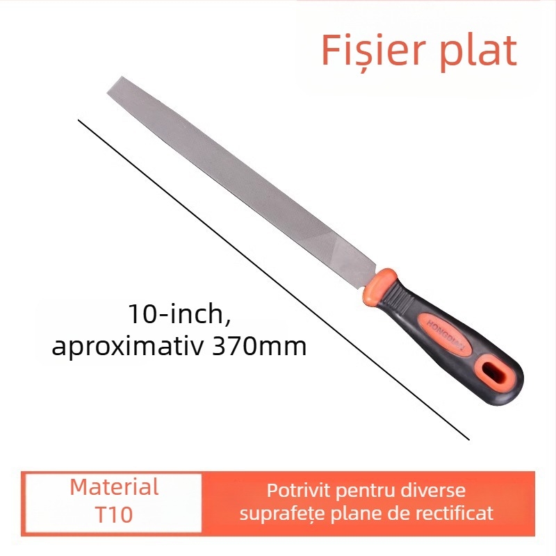 Fișier din oțel T12 pentru lustruirea metalelor, dinți fini, fișier drept, semi-circular și triunghiular pentru modelarea lemnului