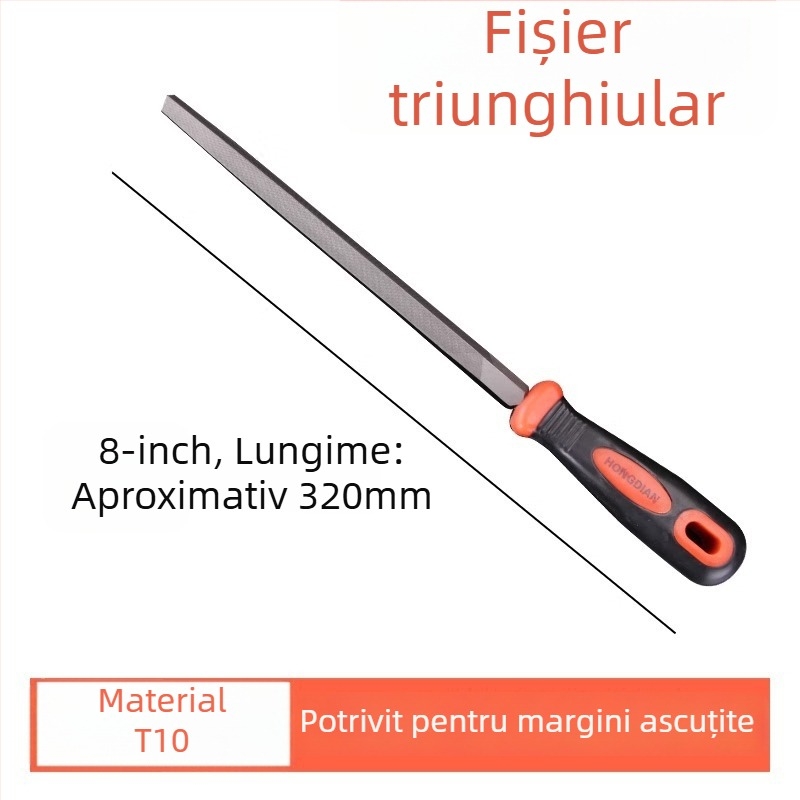 Fișier din oțel T12 pentru lustruirea metalelor, dinți fini, fișier drept, semi-circular și triunghiular pentru modelarea lemnului