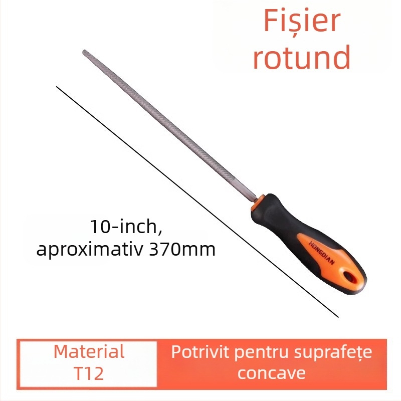 Fișier din oțel T12 pentru lustruirea metalelor, dinți fini, fișier drept, semi-circular și triunghiular pentru modelarea lemnului