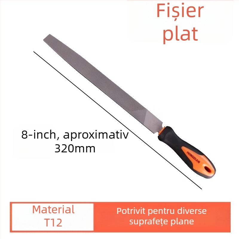 Fișier din oțel T12 pentru lustruirea metalelor, dinți fini, fișier drept, semi-circular și triunghiular pentru modelarea lemnului