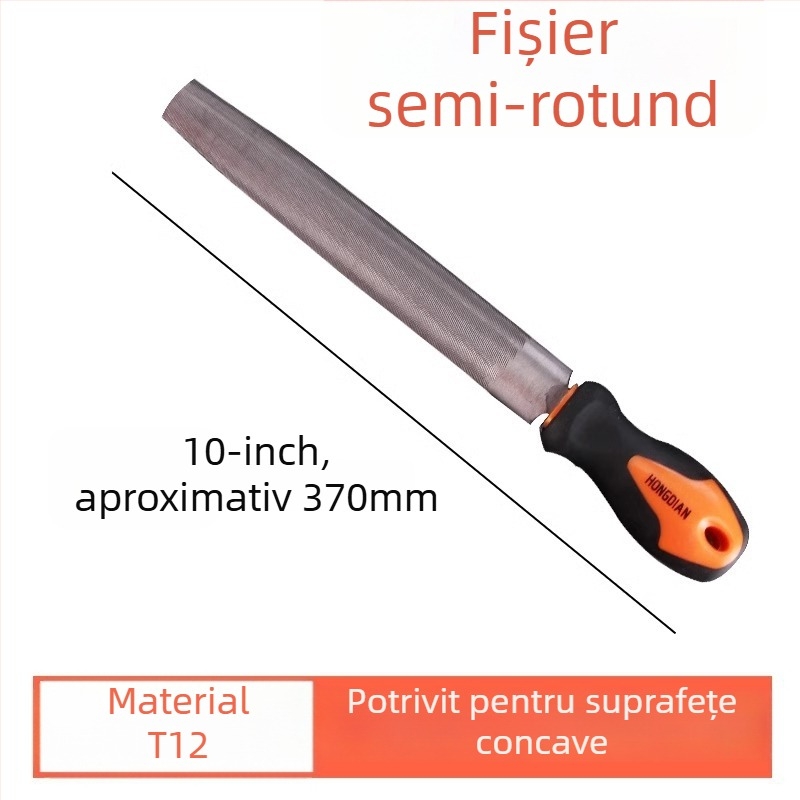 Fișier din oțel T12 pentru lustruirea metalelor, dinți fini, fișier drept, semi-circular și triunghiular pentru modelarea lemnului