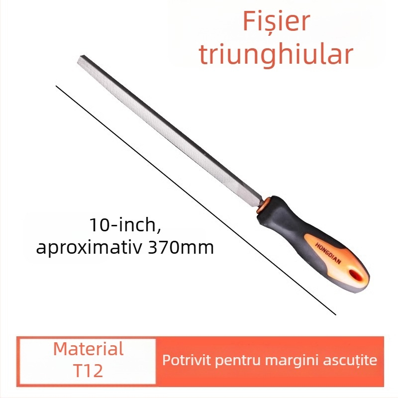 Fișier din oțel T12 pentru lustruirea metalelor, dinți fini, fișier drept, semi-circular și triunghiular pentru modelarea lemnului