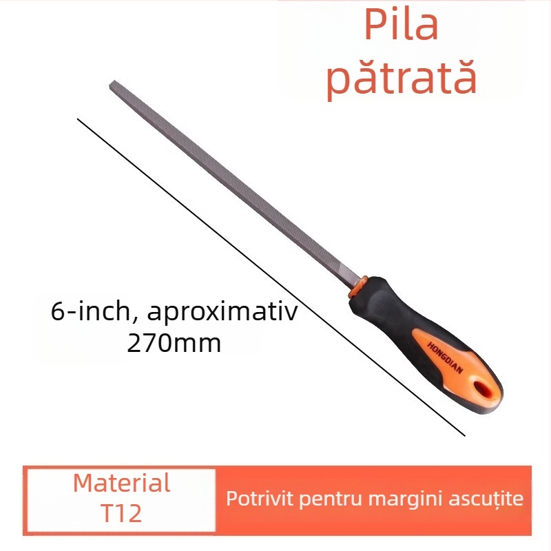 Fișier din oțel T12 pentru lustruirea metalelor, dinți fini, fișier drept, semi-circular și triunghiular pentru modelarea lemnului