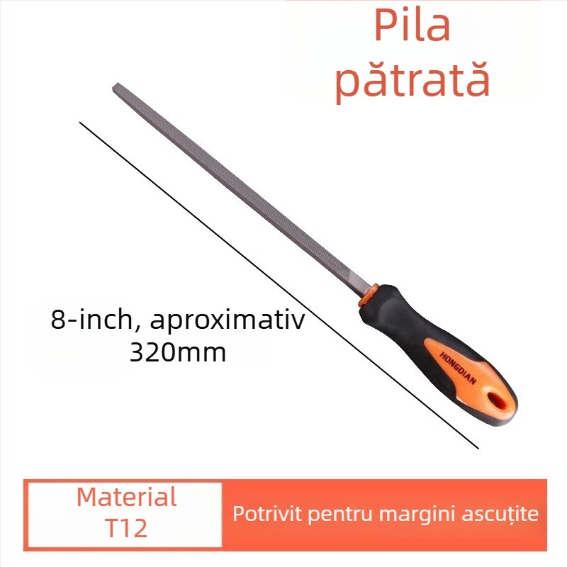 Fișier din oțel T12 pentru lustruirea metalelor, dinți fini, fișier drept, semi-circular și triunghiular pentru modelarea lemnului