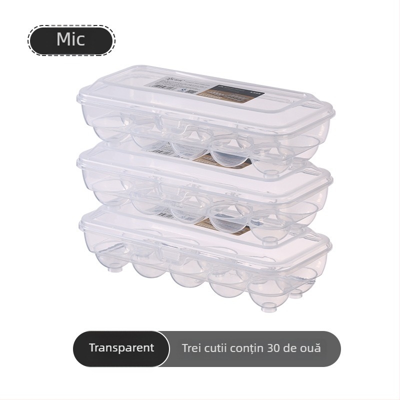Cutie portabilă pentru ouă, bucătărie și frigider — sigilată, rezistentă la praf, din plastic alimentar, cu mai multe compartimente