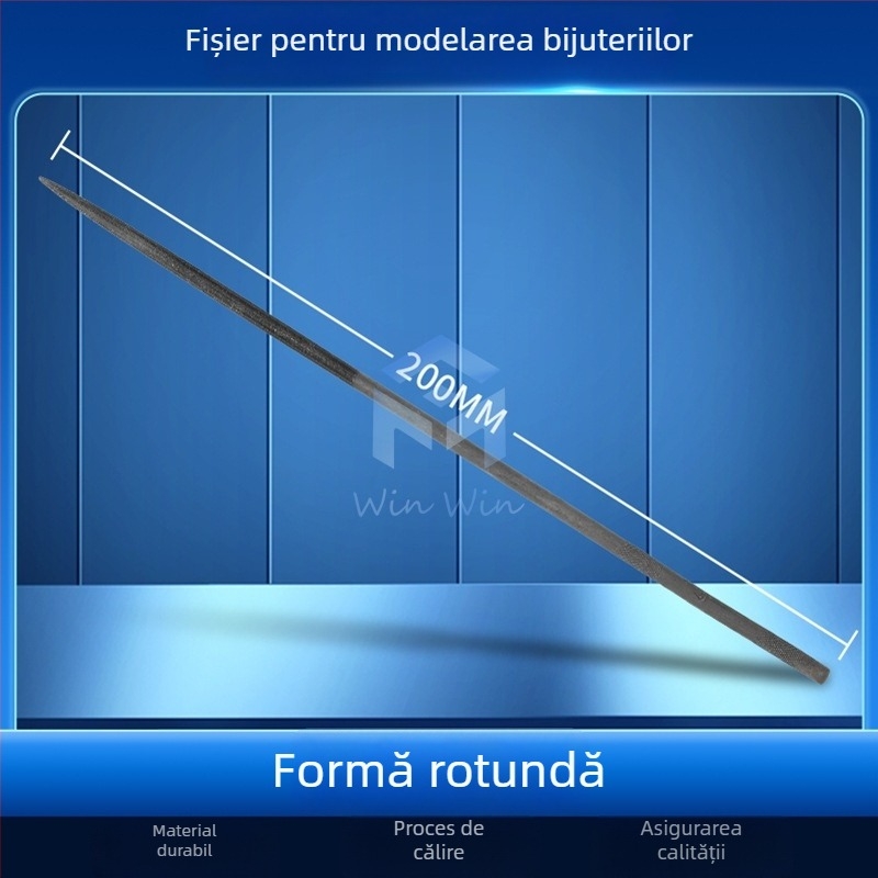 Set de fișiere pentru modelarea bijuteriilor: fișiere triunghiale, semicerc, frunză de bambus și fișiere plate, lungime 200/140 mm, unelte de polisare marca Pigeon.
