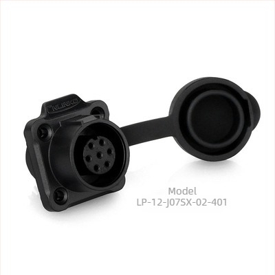Lingke CNLINKO LP-12 Conector mic rotund pentru alimentare și semnal, cu patru găuri, montaj pe panou cu flanșă