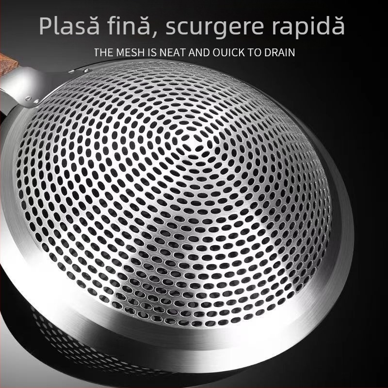 Sită mare din oțel inoxidabil pentru uz casnic, potrivită pentru tăiței și găluște, filtru pentru prăjit