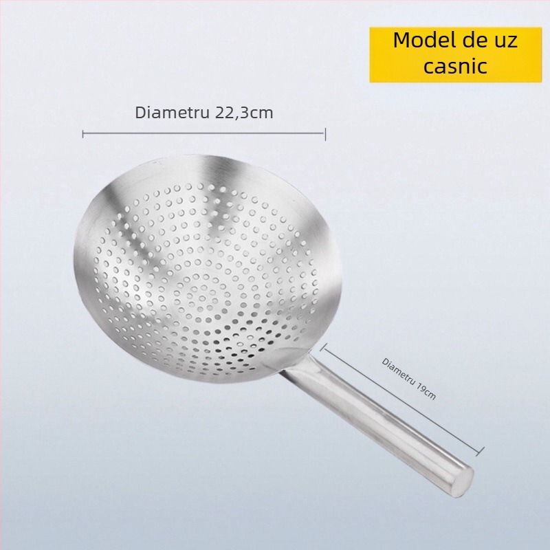 Sită mare din oțel inoxidabil pentru uz casnic, potrivită pentru tăiței și găluște, filtru pentru prăjit