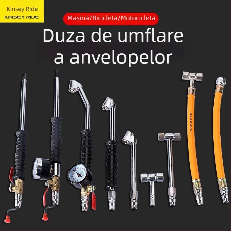 Duză de umflare a pneurilor pentru autoturisme, motociclete, biciclete și camioane