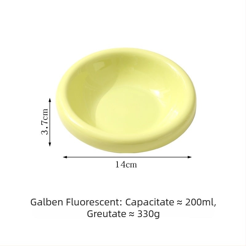 Castron ceramic pentru pisici, cu bază stabilă, pentru mâncare și apă