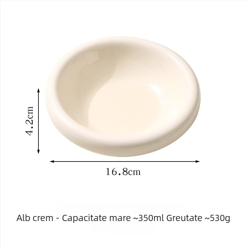 Castron ceramic pentru pisici, cu bază stabilă, pentru mâncare și apă