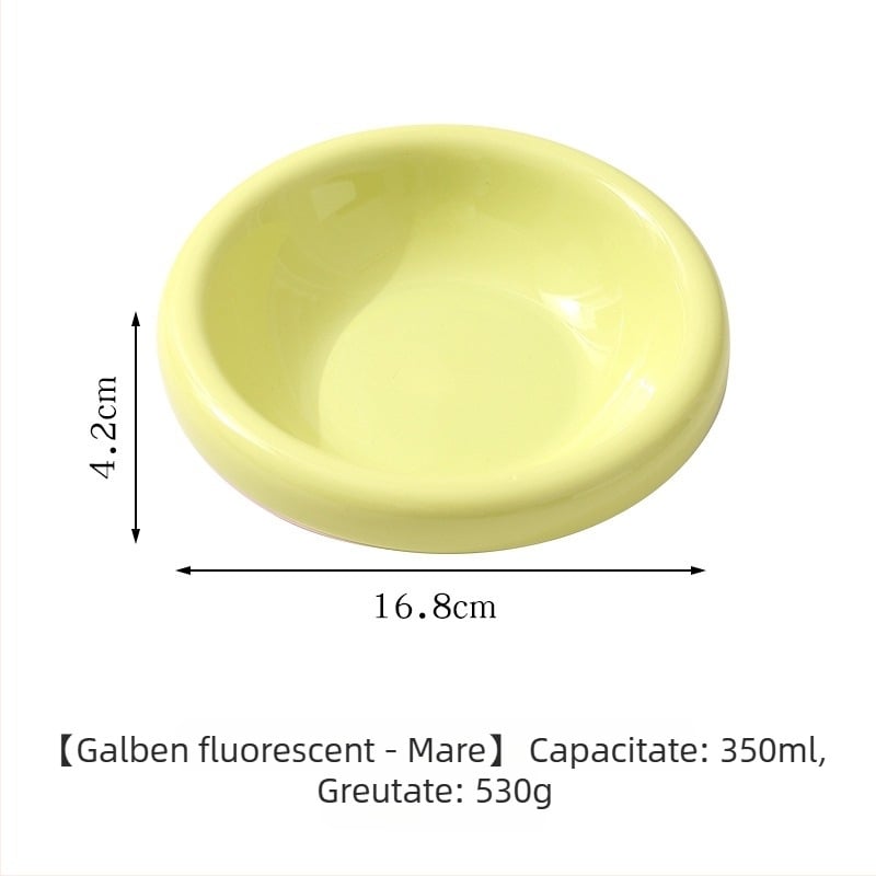 Castron ceramic pentru pisici, cu bază stabilă, pentru mâncare și apă