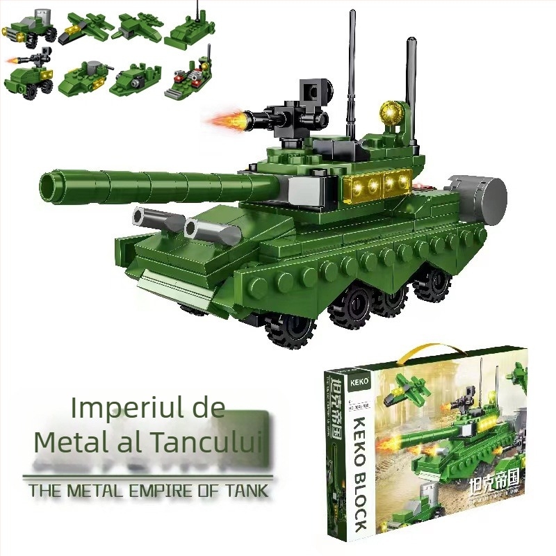 Compatibil cu Lego: set de blocuri mini 8 în 1 pentru băieți, jucărie educativă, cutie cadou