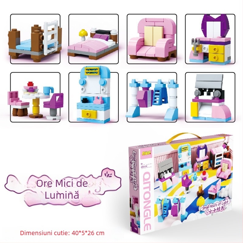 Compatibil cu Lego: set de blocuri mini 8 în 1 pentru băieți, jucărie educativă, cutie cadou